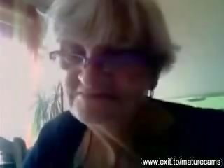 55 years old granny movies her big tits on cam clip