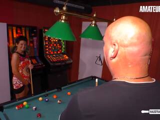 नॅस्टी पुराना महिला meggy डीप पाला & गड़बड़ पर the 8 गेंद पूल टेबल - आमेचर यूरो
