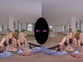 18VR Zazie Skymm & Selvaggia seductress want your Money and Hard member