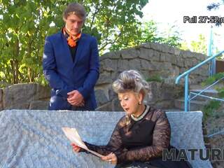 MATURE4K. Charmer is tempted into outdoor xxx film with the concupiscent servant
