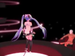 [MMD] Hatsune Miku Striptease Dance for a Big Boss | バッチモ